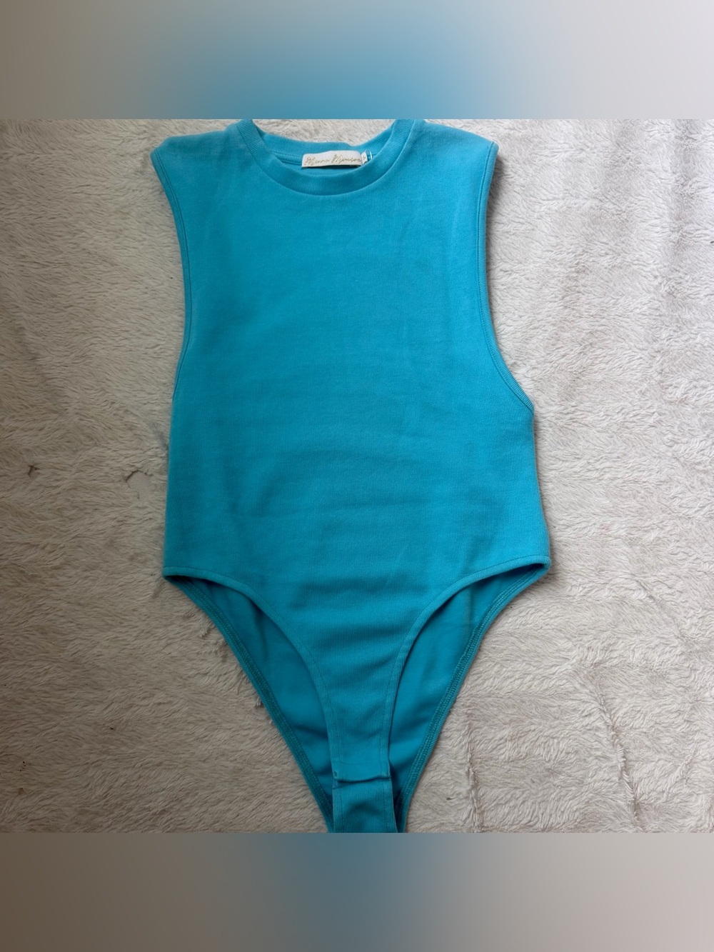 Minna Monroe Women’s Teal Blue Bodysuit Size S New with tags